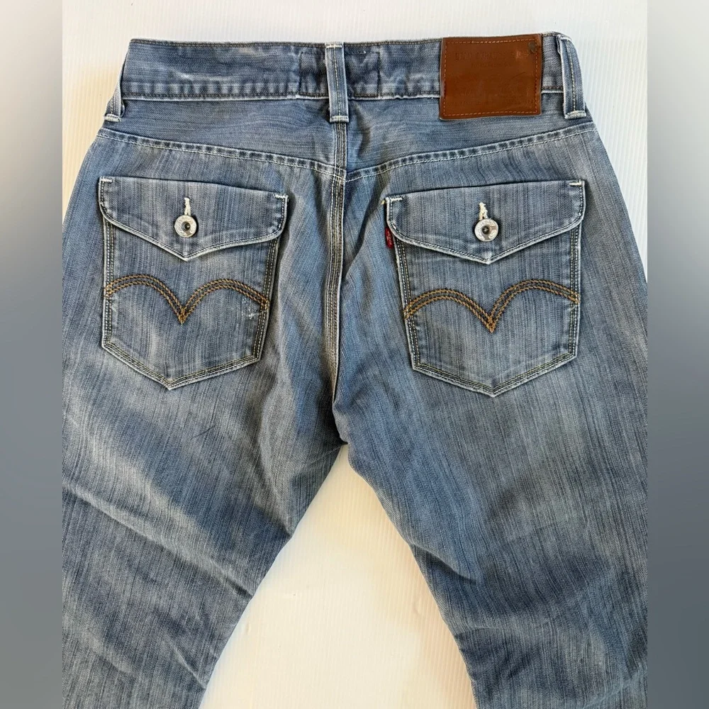Levi’s 514 Jeans Mens 31‎ x 32 Blue Slim Straight Flap Pocket Denim